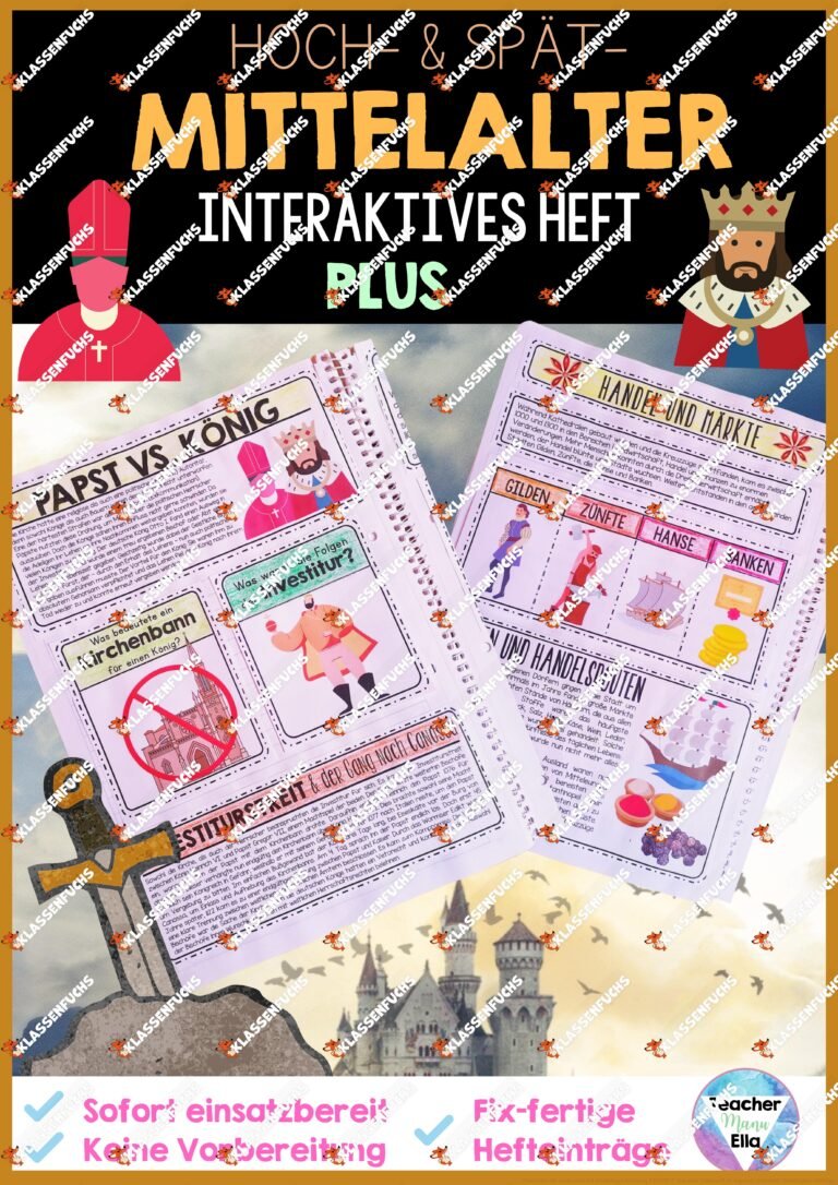 Mittelalter – Interaktives Heft PLUS | Kreuzzüge, Investiturstreit, Zünfte, Gilde, Hanse, Hundertjähriger Krieg